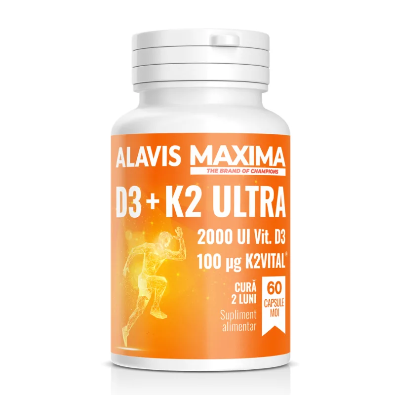 D3+K2 Ultra, 60 capsule moi, Alavis Maxima — preț și oferte