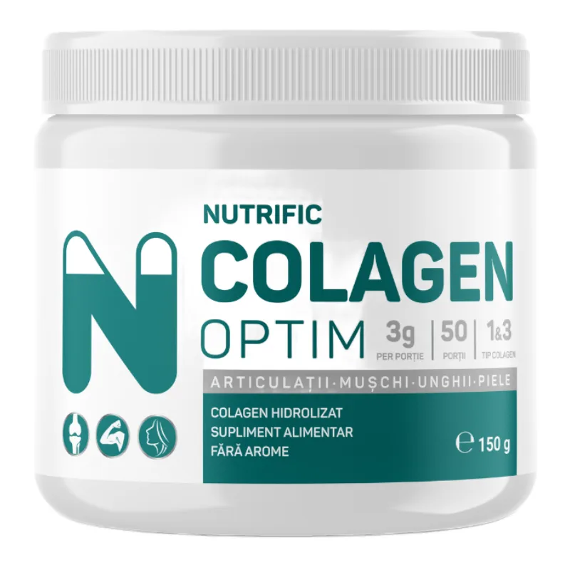 Colagen Optim, 3000mg colagen, 50 portii, 150 grame, Nutrific — preț și oferte