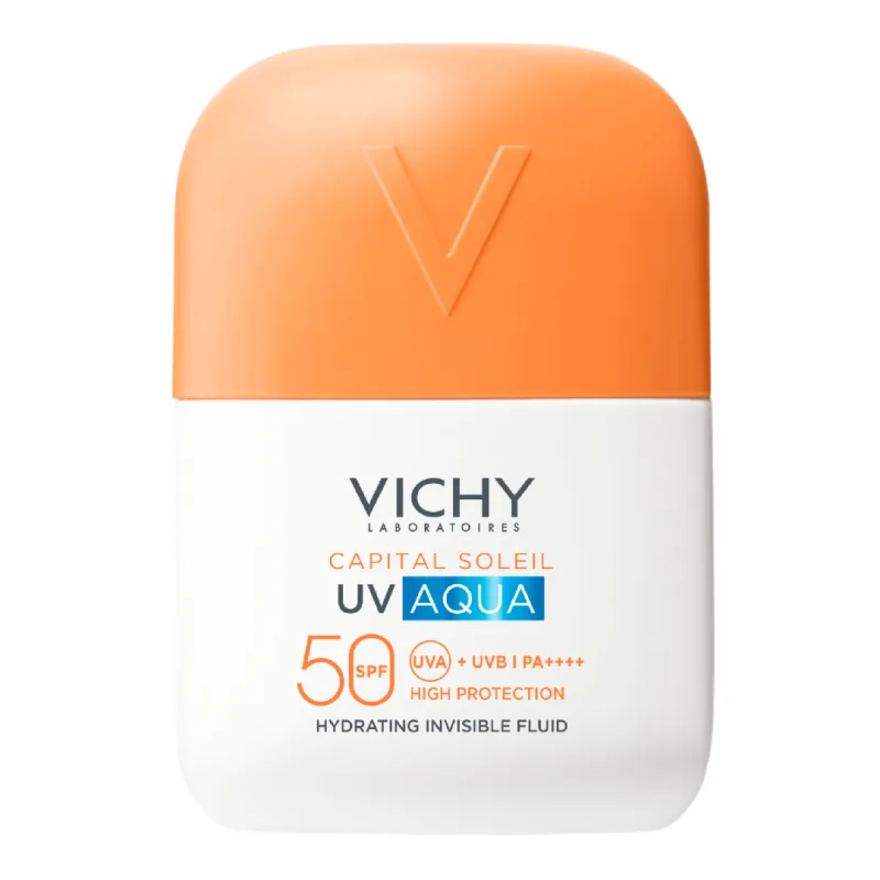 Fluid hidratant Invizibil SPF50, Capital Soleil UV Aqua, 50 ml, Vichy — preț și oferte