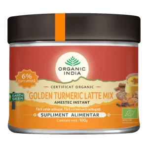 Golden Turmeric Latte Mix, 100 g, Organic India
