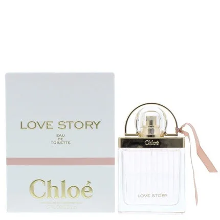 Parfum Chloé Love Story, Eau de Toilette, 50ml, sticlă transparentă cu panglică roz — preț și oferte