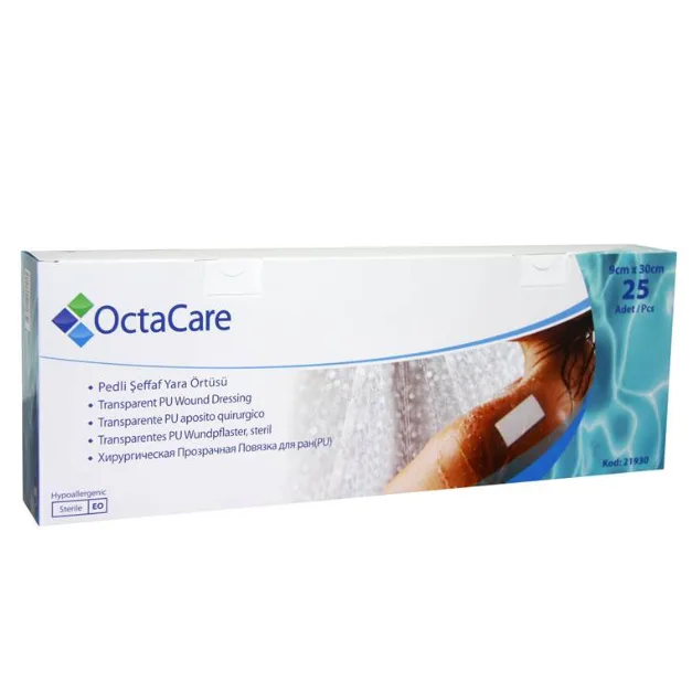 Plasturi sterili film, rezistenti la apa, 5*7,5 cm, 50 bucati, OctaCare OCTAMED SAGLIK — preț și oferte