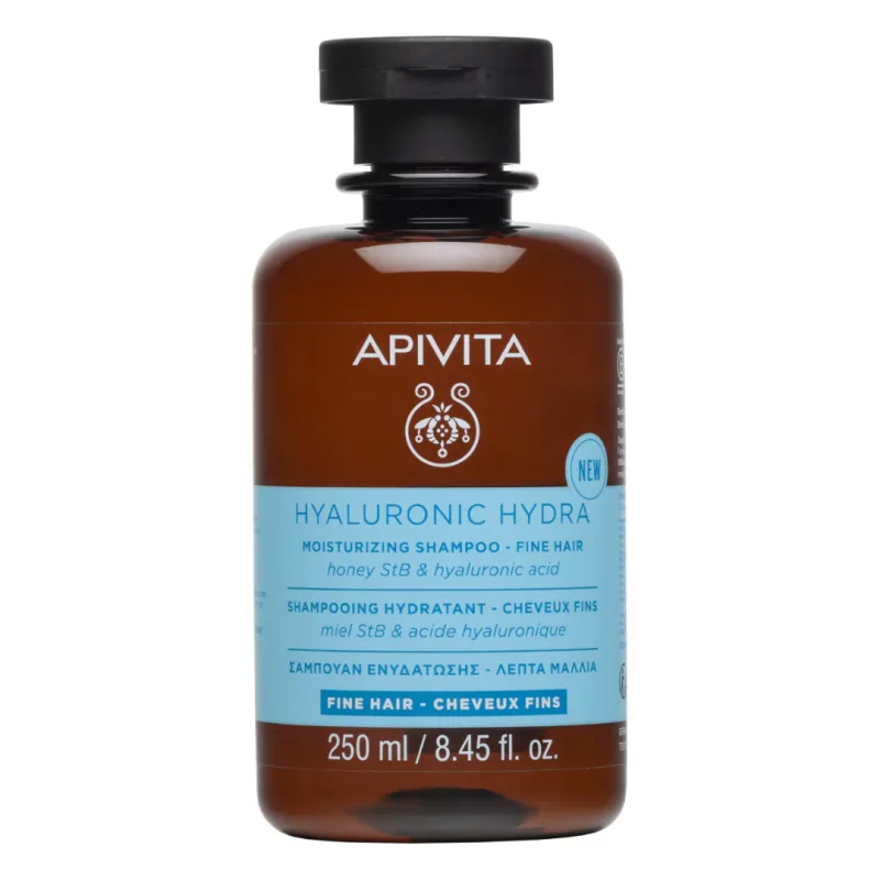 Sampon hidratant pentru par fin Hyaluronic Hydra, 250 ml, Apivita — preț și oferte