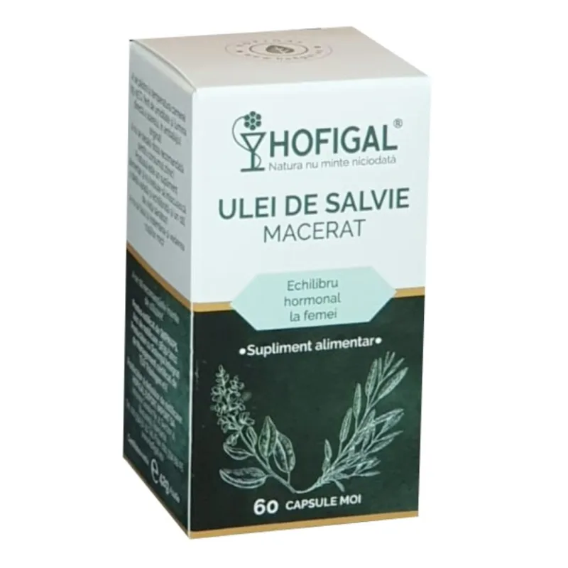Ulei de salvie macerat, 60 capsule moi, Hofigal — preț și oferte