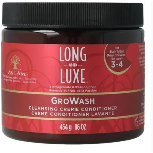 As I Am Long & Luxe GROWash, Condiționator de curățare cremă, Rodie & Fructul Pasiei, 454 g