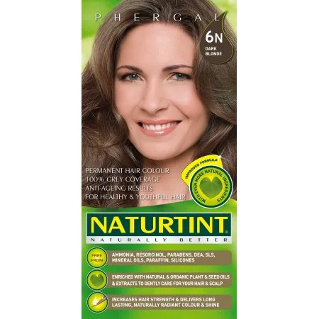 Vopsea de păr, Naturtint, 6N Blond Închis, fără amoniac — preț și oferte