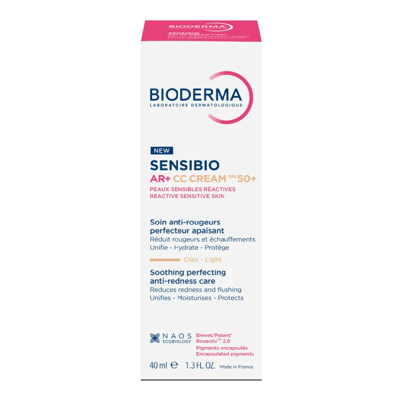 Crema CC SPF50+, nuanta, Light Tint, Sensibio AR+, 40 ml, Bioderma — preț și oferte