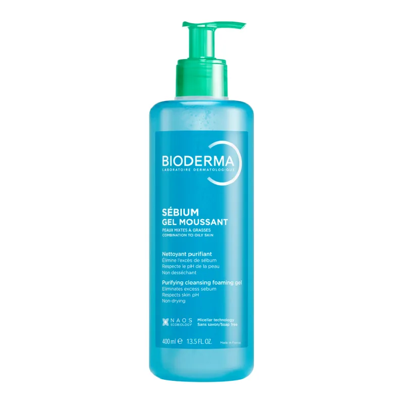 Gel spumant purifiant Sebium, 400 ml, Bioderma — preț și oferte