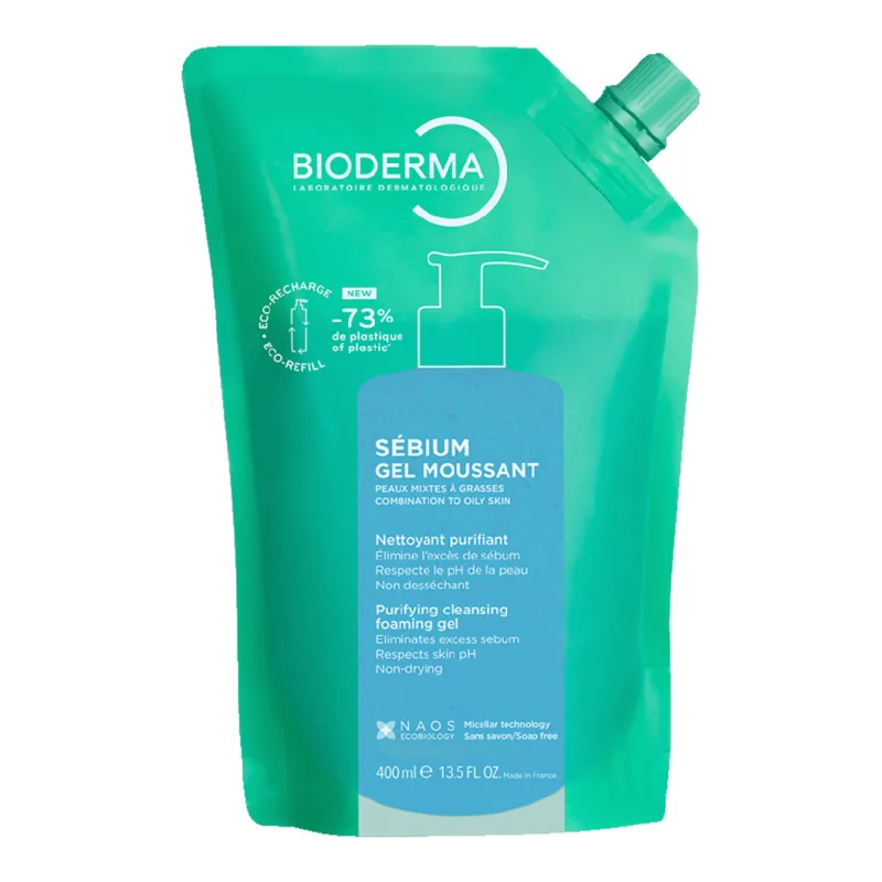 Rezerva eco Gel spumant purifiant Sebium, 400 ml, Bioderma — preț și oferte