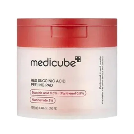 Medicube Exfoliating Facial Pads Red, Succinic Acid Peeling Pad, 155g — preț și oferte
