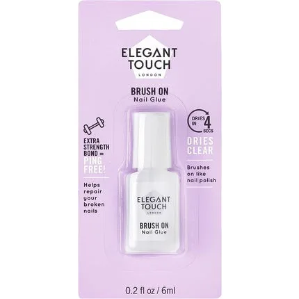 Adeziv unghii, Elegant Touch, Brush On, transparent — preț și oferte
