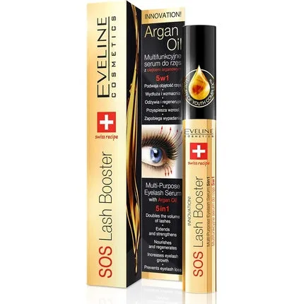 Ser pentru gene Eveline Cosmetics SOS, 10ml, ulei de argan — preț și oferte
