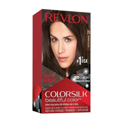 Vopsea de păr, Revlon, Color Silk, Fără amoniac, Brown Black, 130ml — preț și oferte