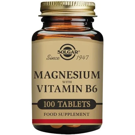 Minerale Solgar, Magneziu cu Vitamina B6, 100 Tablete — preț și oferte