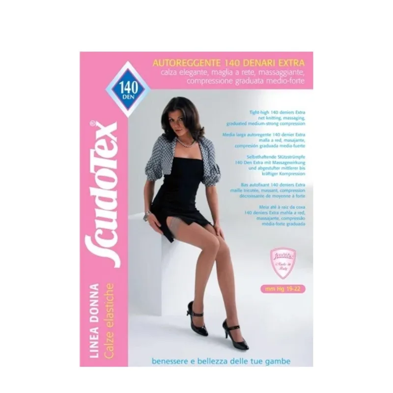 Ciorapi compresivi medicinali pana la coapsa 140 DEN, daino - 4 SCUDOTEX — preț și oferte