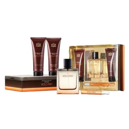 Set Parfumat Bărbați Prestige Volcano, New Brand, EDT Spray + Gel Duș + Aftershave — preț și oferte