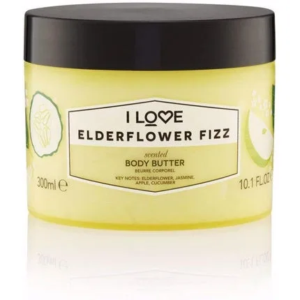I Love Elderflower Fizz Scented Body Butter, Shea Butter și Coconut, 300ml — preț și oferte