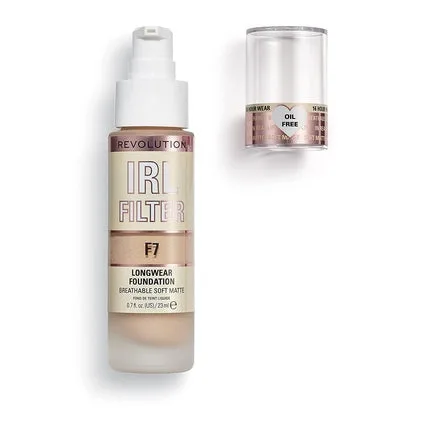 Fundație Makeup Revolution IRL Filter F7, acoperire medie spre completă, 23ml — preț și oferte
