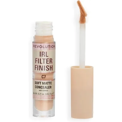 Concealer Revolution Beauty IRL Filter Finish C7, Acoperire Medie până la Completă Makeup Revolution — preț și oferte