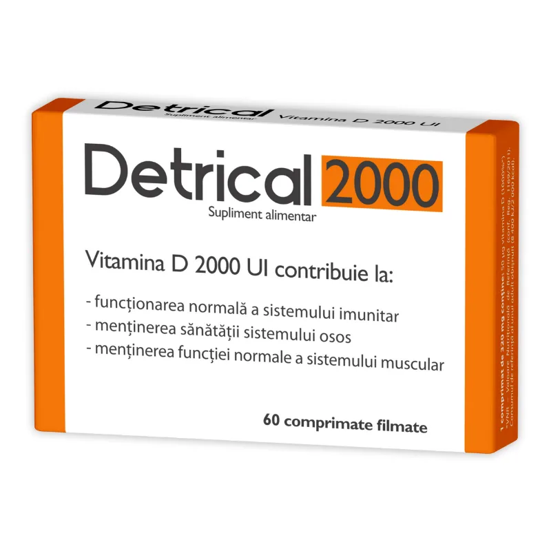 Detrical Vitamina D 2000UI, 60 comprimate, Zdrovit — preț și oferte
