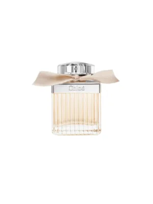Chloé Signature Eau de Parfum, 75 ml, flacon din sticlă transparentă cu auriu, panglică bej