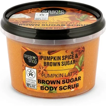 Scrub corp, Organic Shop, Pumpkin Spice Latte, zahăr brun — preț și oferte