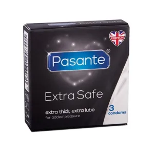 Prezervative Pasante Extra, Negru, Set 3