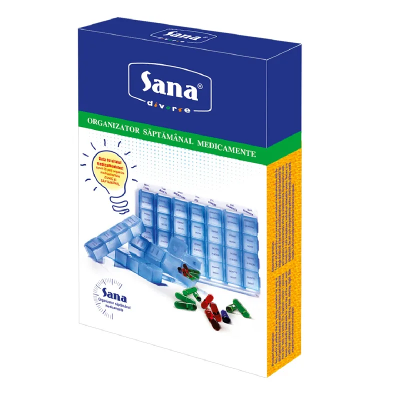 Organizator medicamente saptamanal, Sana SARAH FARM-MED IMPEX SRL — preț și oferte