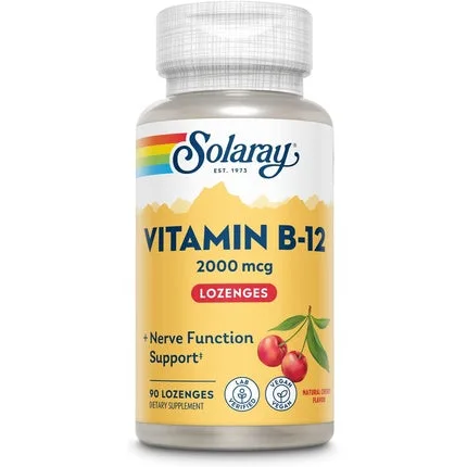 Vitamine B-12, Solaray, 2000mcg, aromă cireșe — preț și oferte