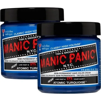 Vopsea de păr semi-permanentă, Manic Panic, Atomic Turquoise, 118ml — preț și oferte