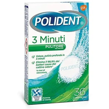 Tablete de curățare rapidă, Polident, 3 Minute, 36 bucăți — preț și oferte