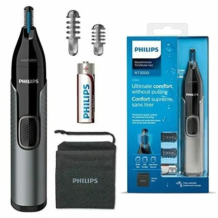 Aparat tuns par nas urechi sprancene, Philips Series 3000, impermeabil, fara fir — preț și oferte