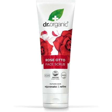 Exfoliant față, Dr Organic, Rose Otto, piele matură, 125ml — preț și oferte