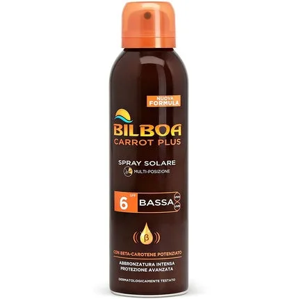 Spray Solar, Bilboa Carrot Plus, SPF 6, Portocaliu, 100g — preț și oferte