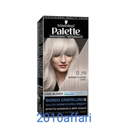 Vopsea de păr, Schwarzkopf, Palette 12-59, blond platinat rece — preț și oferte