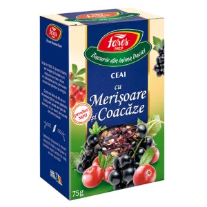 Ceai cu merisoare si coacaze, 75 g, Fares