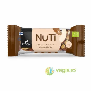 Baton Nuti cu Ciocolata Neagra si Sare de Mare Ecologic/Bio 35g