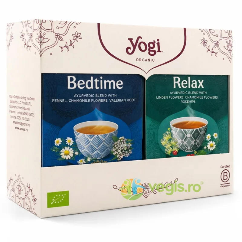 Pachet Ceai Calmant Ecologic/Bio 17dz + Ceai de Seara Ecologic/Bio 17dz YOGI TEA — preț și oferte