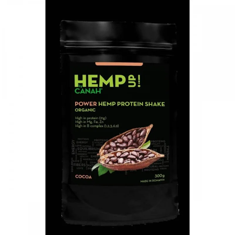 Power shake proteic de canepa si cacao ECO, 300g, Canah — preț și oferte