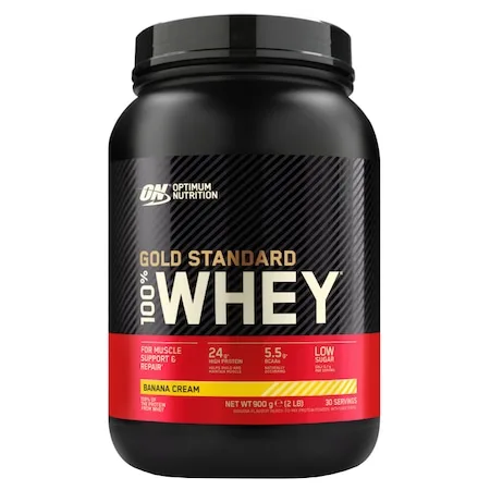Pudra proteica proteine din zer 100% Whey Gold Standard Banane 900g, Optimum Nutrition — preț și oferte
