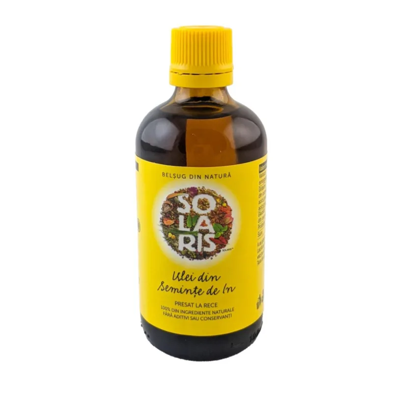 Ulei din seminte de In presat la rece, 100ml, Solaris — preț și oferte