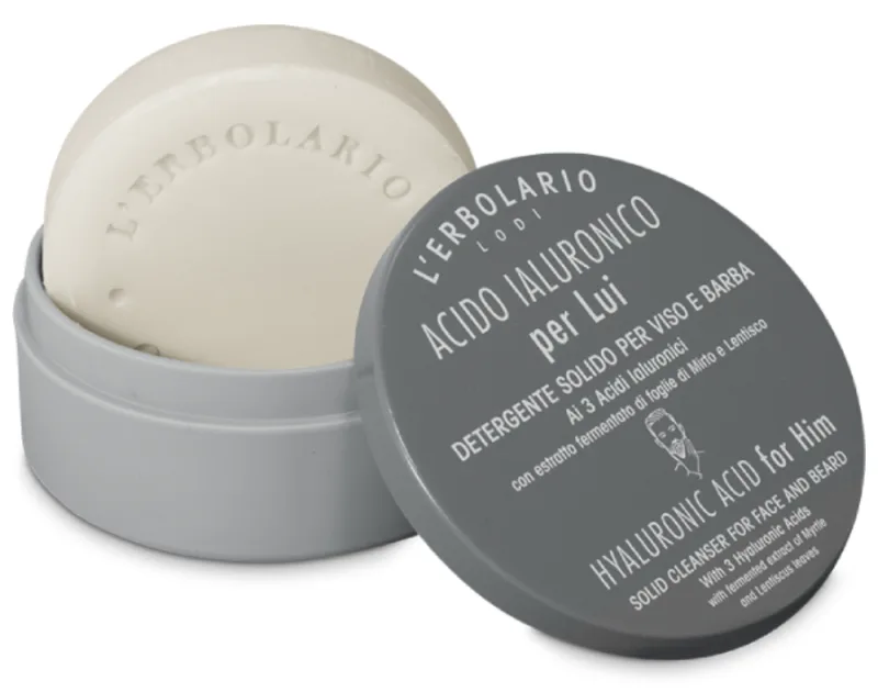 Sapun solid pentru barbati cu acid hialuronic, 60g, L'Erbolario — preț și oferte