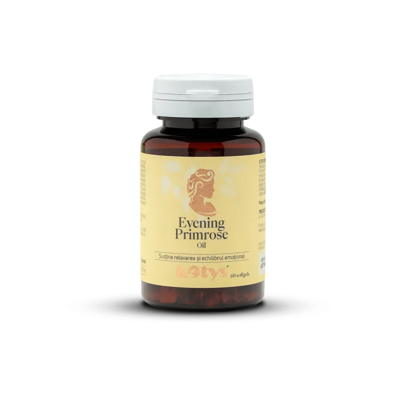Evening Primrose Oil, contribuie la relaxare și menținerea echilibrului emoțional, 60 softgels Produse Kotys — preț și oferte