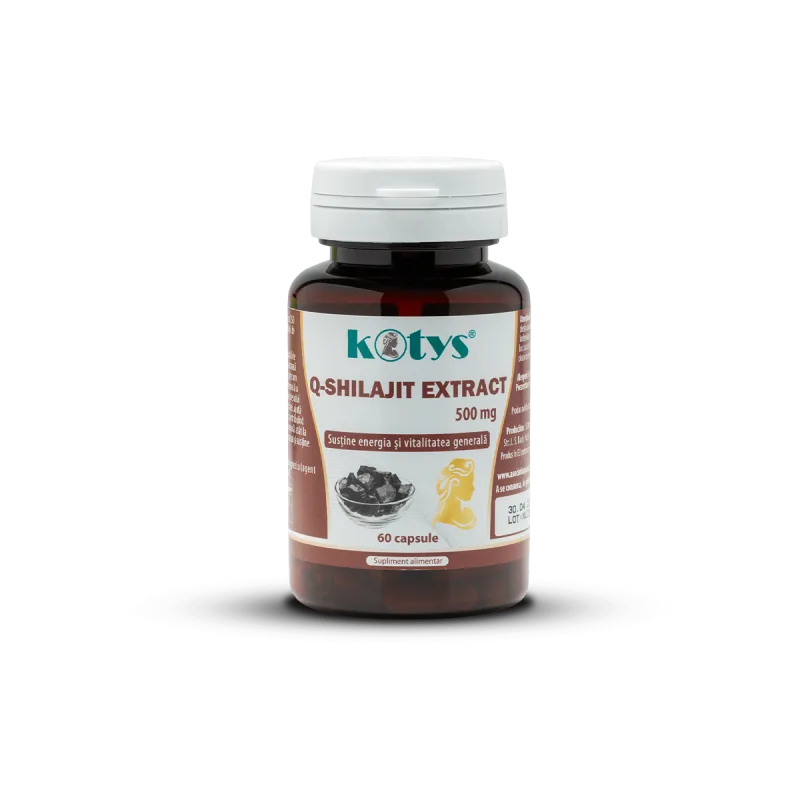 Shilajit extract 500mg, susține tonusul și energia organismului, 60 capsule Produse Kotys — preț și oferte