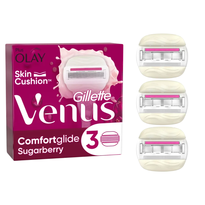 Set rezerve aparat de ras Venus ComfortGlide Sugarberry, 3 bucati, Gillette — preț și oferte