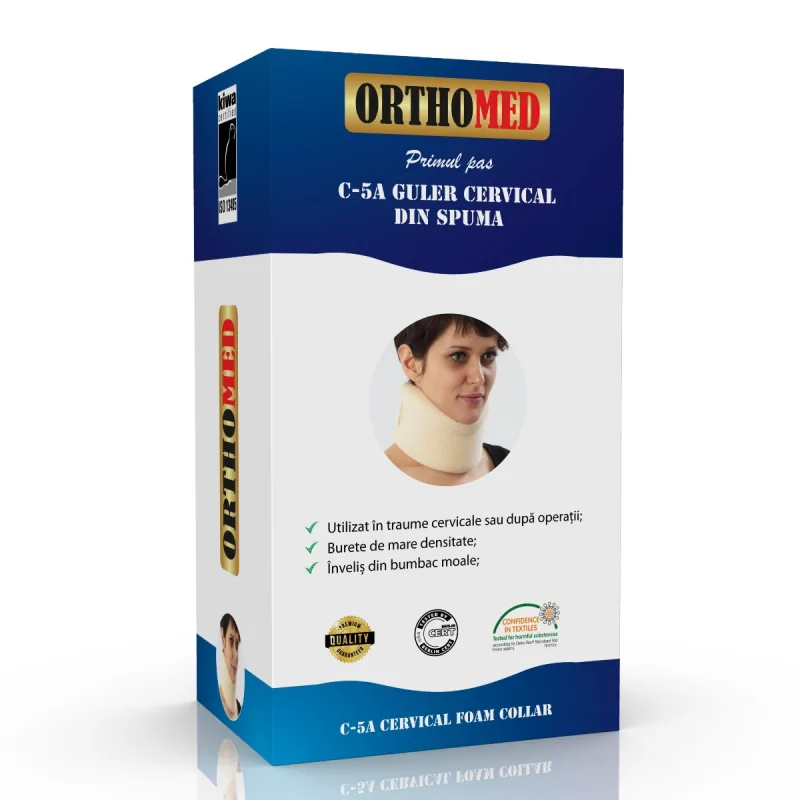 Guler cervical din spuma cu extra suport, XL, Orthomed — preț și oferte