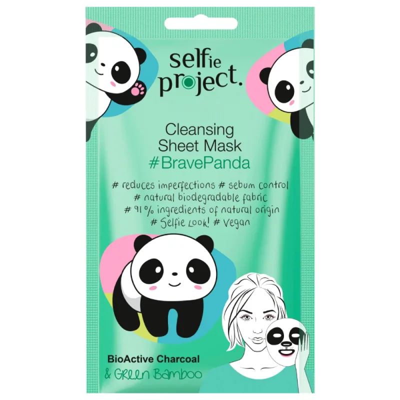 Masca de curatare a fetei Animal Mask Brave Panda, 15g, Selfie Project — preț și oferte