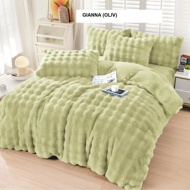 Lenjerie de pat pufoasa SPOT Gianna (oliv) 230x250 cm, Ralex | 1 buc RALEX INFINITY — preț și oferte