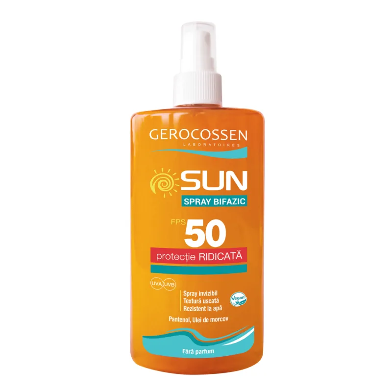 Spray invizibil bifazic cu protectie solara FPS50+ Sun, 300 ml, Gerocossen — preț și oferte
