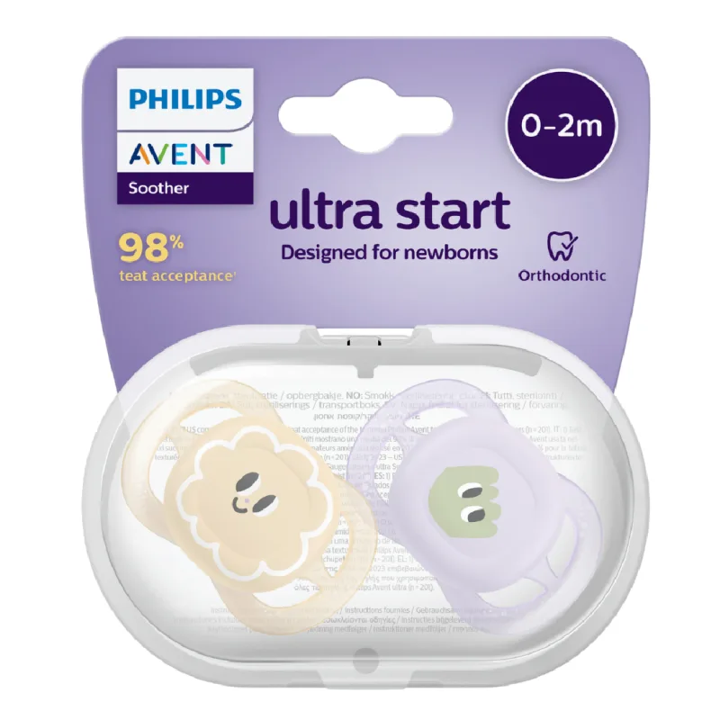 Suzete Ultra Start, 0-2 luni, SCF075/13, Eyes, 2 bucati, Philips Avent — preț și oferte